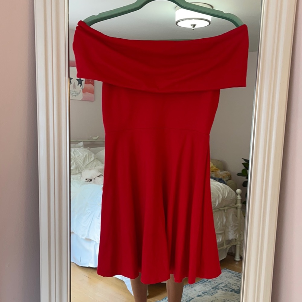 Revolve LPA red off the shoulder mini dress